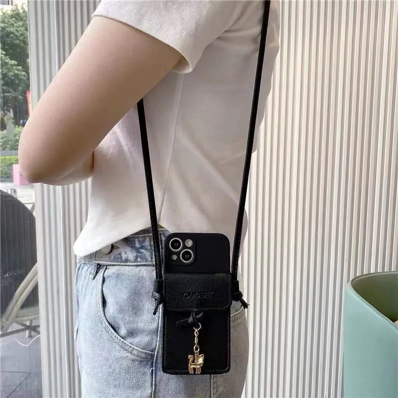 Fashionable Cat Coin Purse for iPhone 14 Pro Max