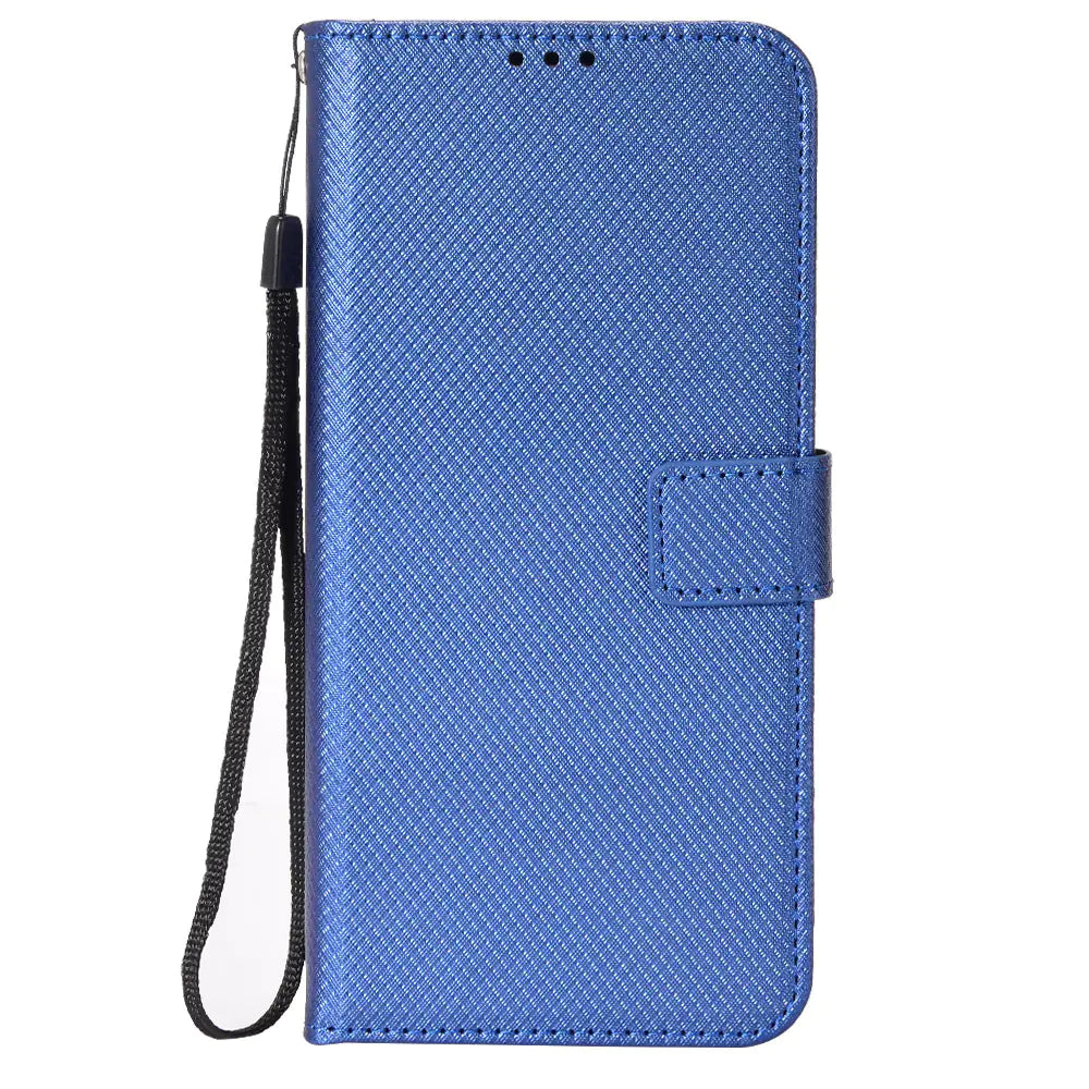 Phone Case with Diamond Texture and Strap