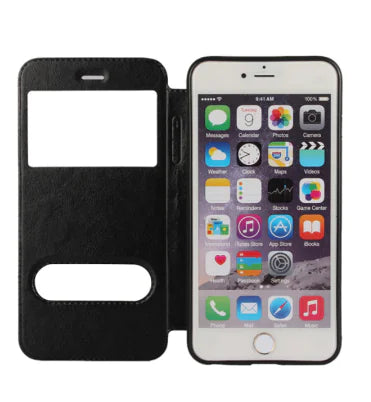 Leather Flip Case for iPhone - Protective Cover