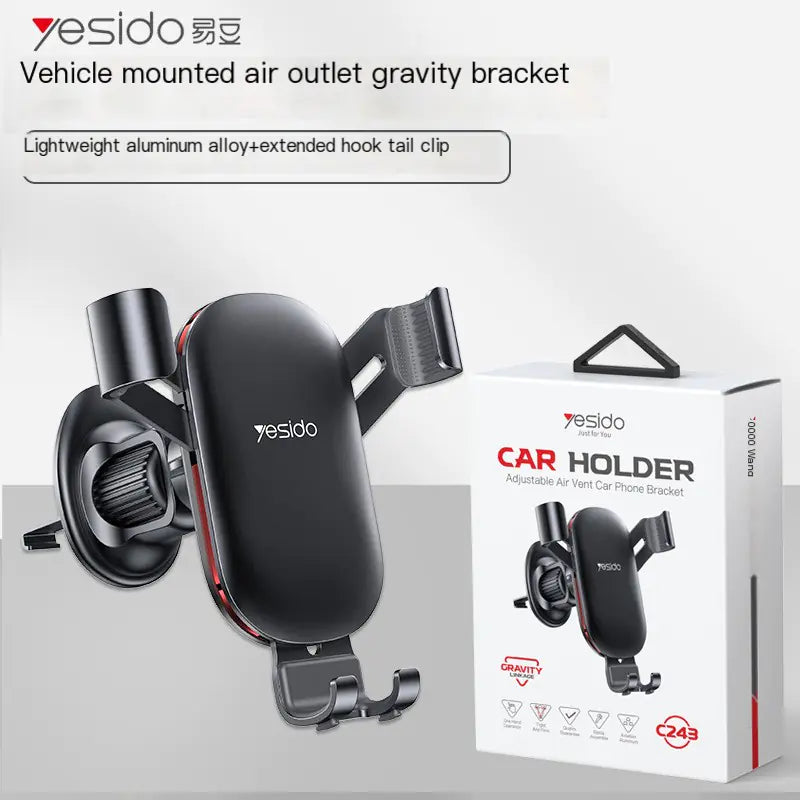 Yesido Car Phone Holder with Gravity Metal Base