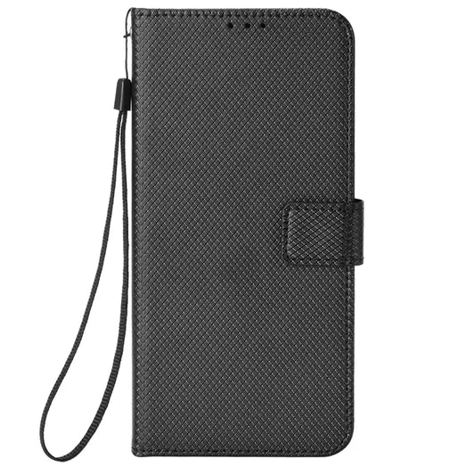 Phone Case with Diamond Texture and Strap