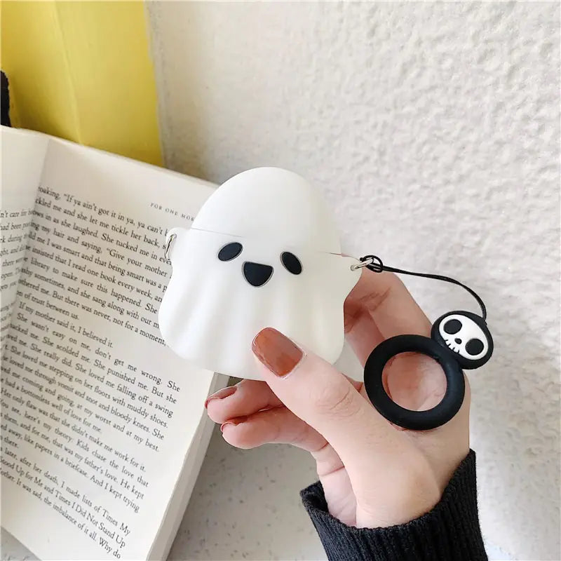 Cute 3D Cartoon Ghost Silicone AirPods Protective Case