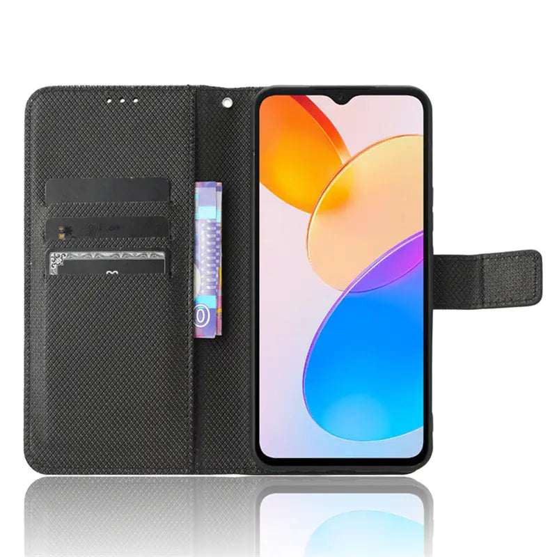 Phone Case with Diamond Texture and Strap