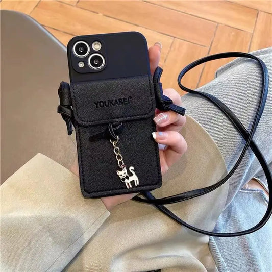 Fashionable Cat Coin Purse for iPhone 14 Pro Max